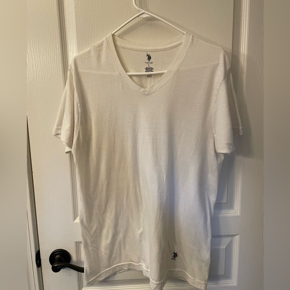 U.S. Polo Assn. Cream V-Neck T-Shirt